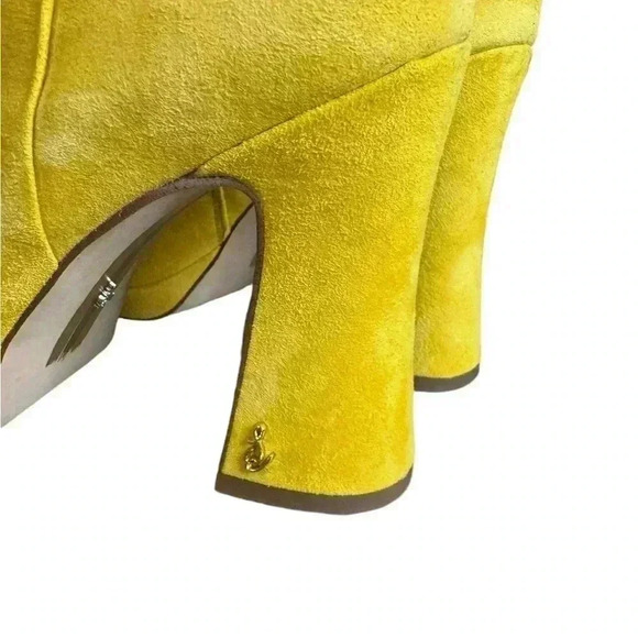 Sam Edelman Jaye Platform suede boots size 7.5 sunny yellow color. - Picture 10 of 16